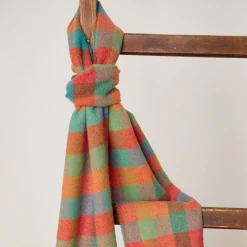 Multi-Colour Check Lambswool Scarf