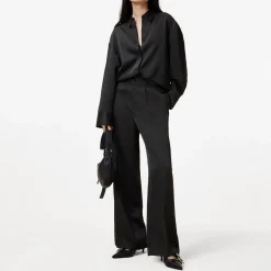 Online ALLSAINTS Myrtle Mid-Rise Wide-Leg Trousers