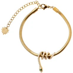 Nathair Nímhe Snake Bracelet Gold