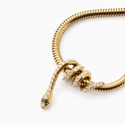 Nathair Nímhe Snake Bracelet Gold