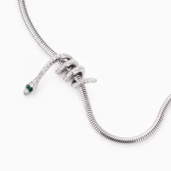 Nathair Nímhe Snake Necklace Silver