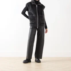 Naval Reversible Faux Fur Gilet