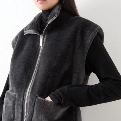 Naval Reversible Faux Fur Gilet