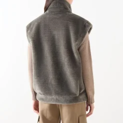 Naval Reversible Faux Fur Gilet