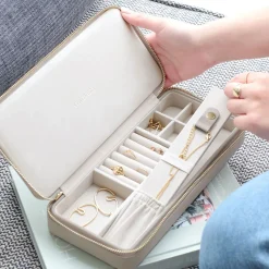 Fashion STACKERS Necklace Zipped Travel Jewellery Box