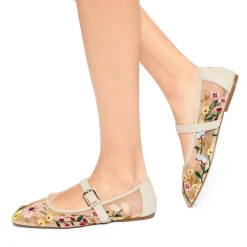 Outlet KG BY KURT GEIGER Nina Mesh Floral Ballet Flats