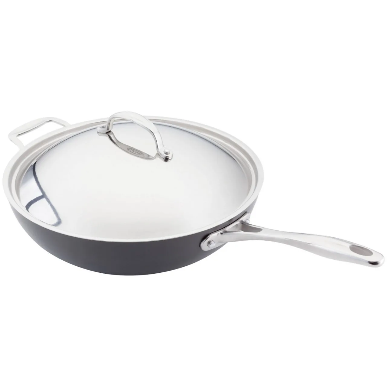 Outlet STELLAR Non-Stick Hard Anodised Wok & Lid 30cm