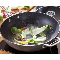 Outlet STELLAR Non-Stick Hard Anodised Wok & Lid 30cm