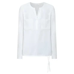 Notched Drawstring Blouse