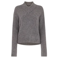 Online WHISTLES Notched Rib Knit Sweater
