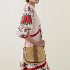 Online KATE SPADE NEW YORK Nouveau Straw Saddle Bag