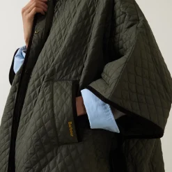 Oakham Diamond Quilted Cape Coat