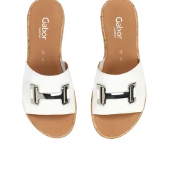 Online GABOR Oaty Leather Mule Sandals