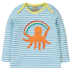 Hot FRUGI Octopus Striped Applique Top