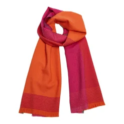 Hot FOXFORD Orange & Pink Merino Wool Scarf