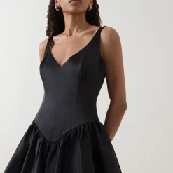 Fashion BARDOT Oria Bubble Hem Mini Dress