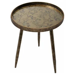 Oriental Floral Round Side Table