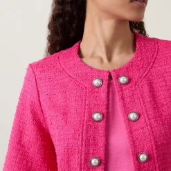 Fashion JOSEPH RIBKOFF Ornate-Button Woven Tweed Jacket
