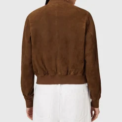 Fashion ALLSAINTS Orten Suede Bomber Jacket