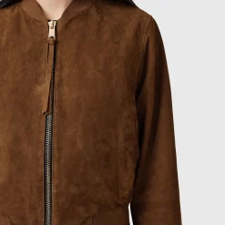 Fashion ALLSAINTS Orten Suede Bomber Jacket