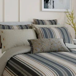 Oscar Duvet Set Charcoal and Tan