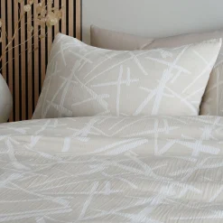 Otto Textured Jacquard Duvet Set Natural