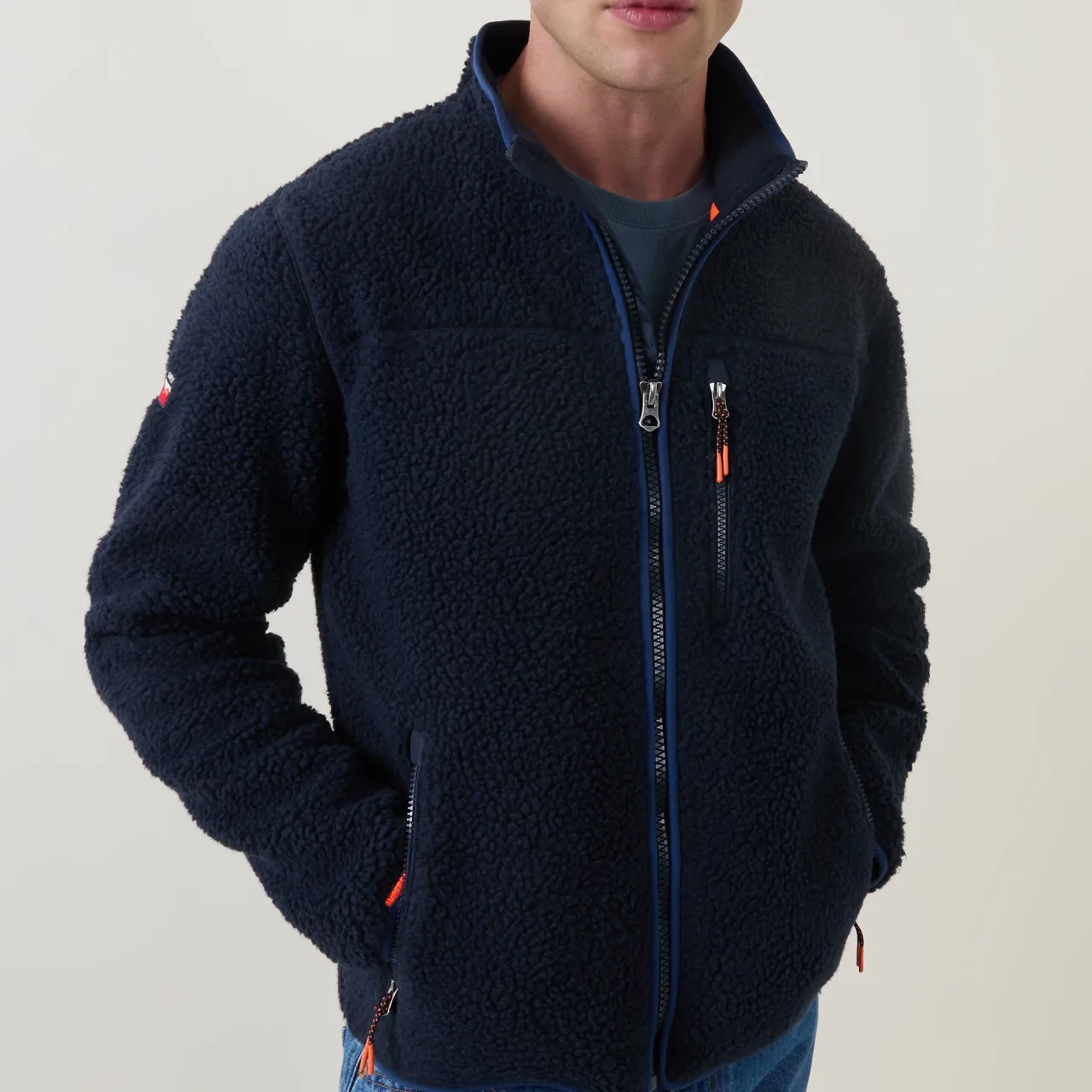 Hot SUPERDRY Outdoor Logo Fleece Zip Sweatshirt