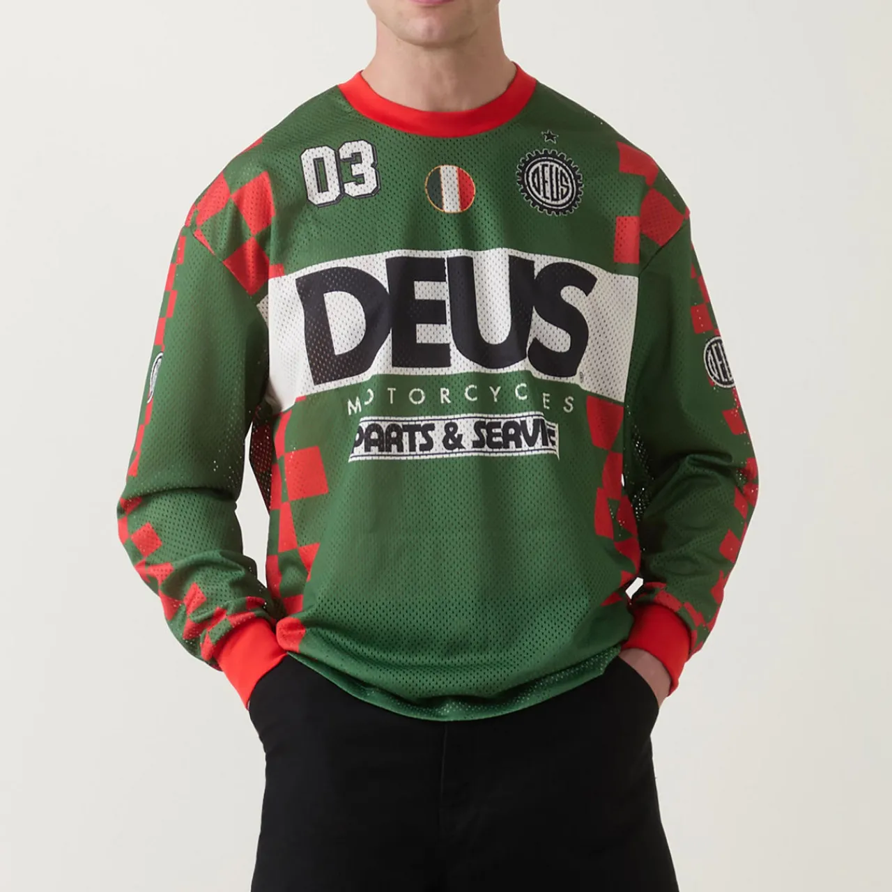 Sale DEUS EX MACHINA Overlap Moto Logo Jersey