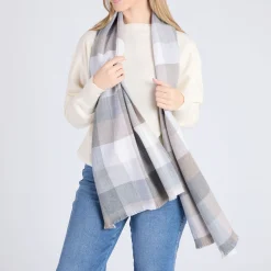 Online FOXFORD Oxford Block Check Extra Fine Scarf