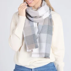 Online FOXFORD Oxford Block Check Extra Fine Scarf