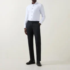 Oxford Trim Single-Cuff Formal Shirt