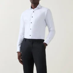 Oxford Trim Single-Cuff Formal Shirt