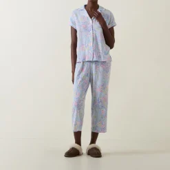 Paisley Print Cropped Pyjama Set