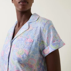 Paisley Print Cropped Pyjama Set