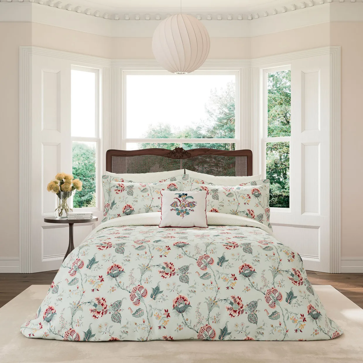 Palampore Trail Duvet Set Duck Egg
