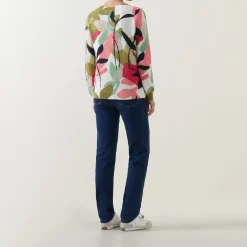 Patterned Ribbed Knit Sweater