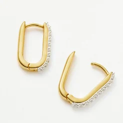Discount MISSOMA Pave Ovate Huggie Earrings