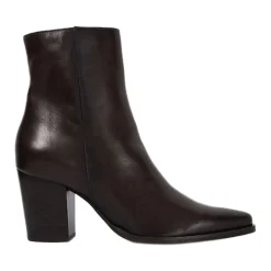 Paxten Leather Western Ankle Boots