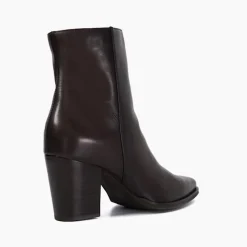 Paxten Leather Western Ankle Boots