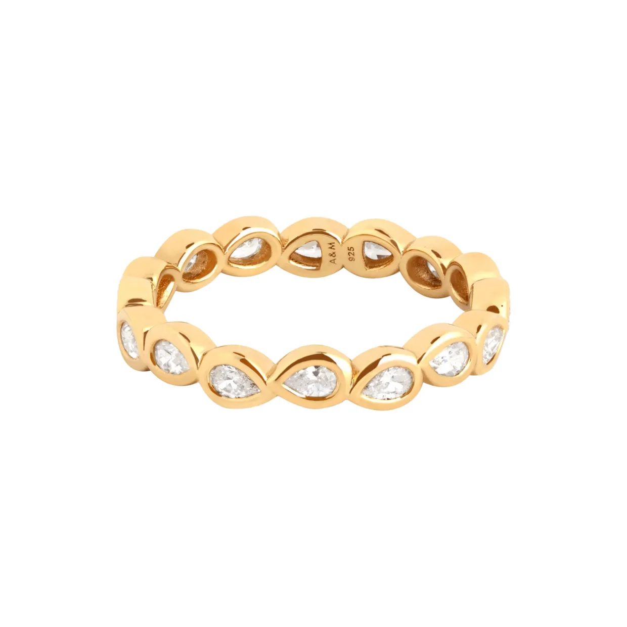 Pear Bezel Band Ring
