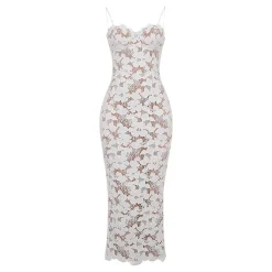 New HOUSE OF CB Pearl Floral Embroidered Dress