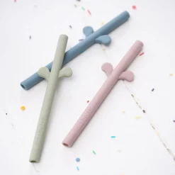 Fashion DONE BY DEER Peekaboo Silicone Straw Set