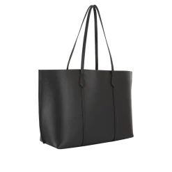 Perry Triple-Compartment Leather Tote Bag