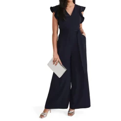 Fashion PHASE EIGHT Petite Kallie V Neck Frill Jumpsuit