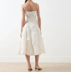 Discount SISTER JANE Petunia Flower Appliqué Flared Dress