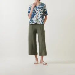 Piana Cropped Wide Leg Trousers