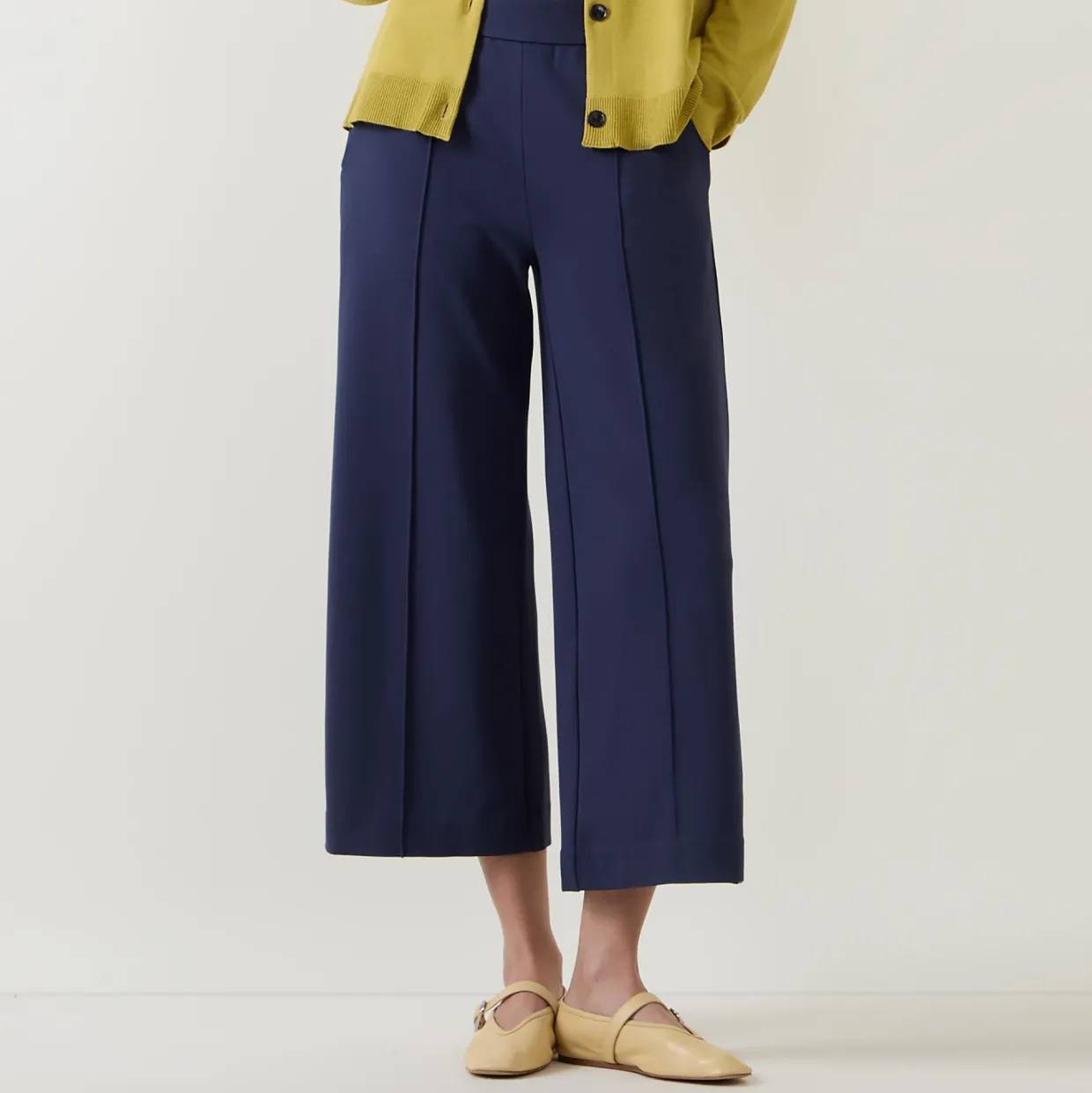 Piana Cropped Wide Leg Trousers