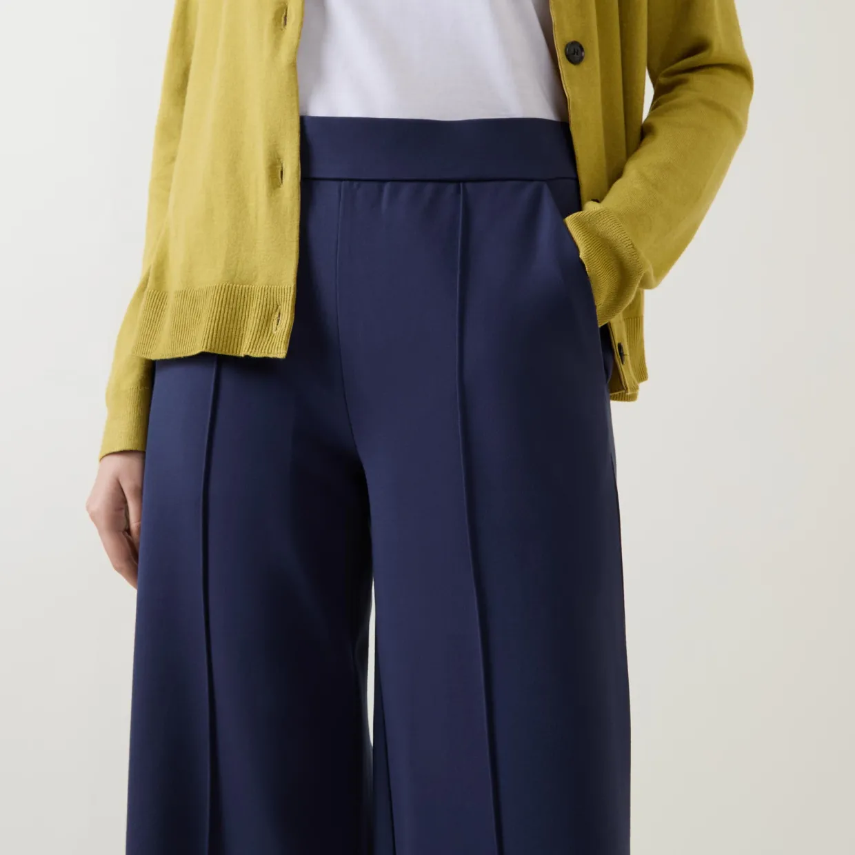 Piana Cropped Wide Leg Trousers