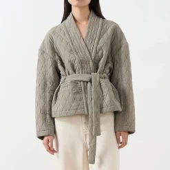 Clearance MUNTHE Pifita Diamond Quilted Belted Jacket