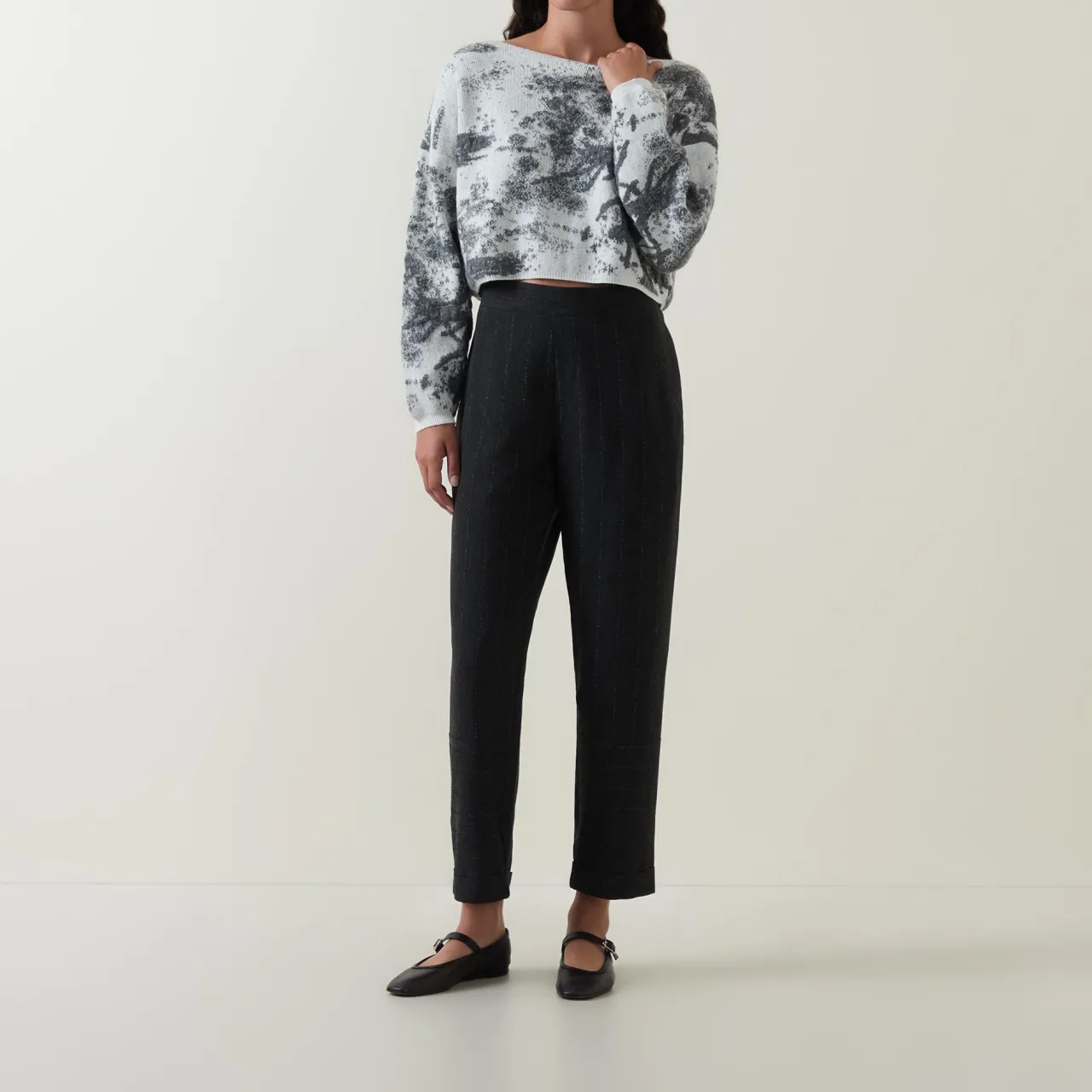 Sale SARAH PACINI Pinstripe Straight Leg Trousers